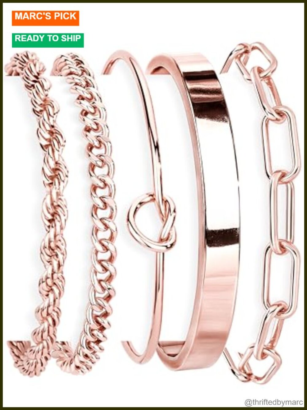 S925 Sterling Silver Bracelet Set Waterproof Non Tarnish Chunky Cuban Link Cuff